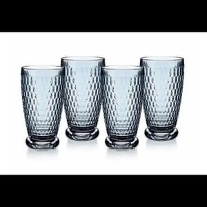 Villeroy & boch set of 8 blue highball glasses
